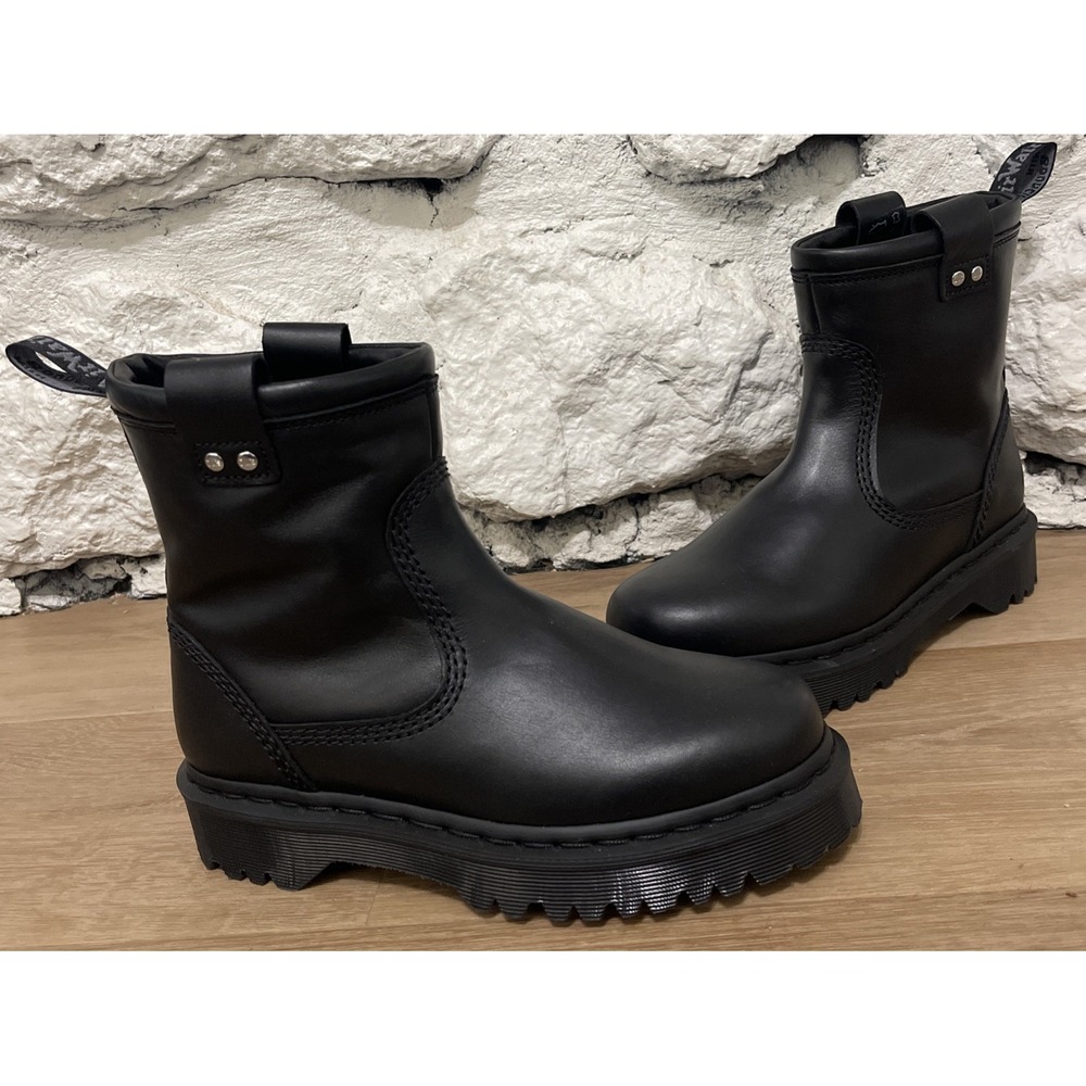 NWOT Dr. Martens Black "Anistone" Combat Boots, Size 7 (38)